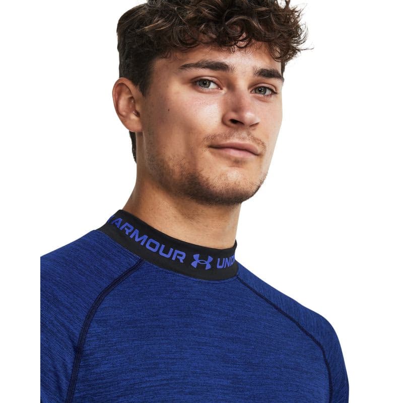 Pánske kompresné tričko s dlhým rukávom UNDER ARMOUR UA CG Armour Twist Mock-BLU 3