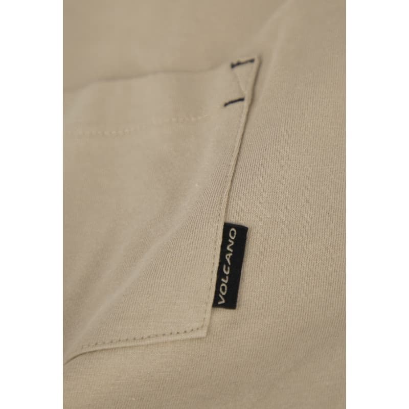 Pánske tričko s krátkym rukávom VOLCANO TM-SVEN-BEIGE 4