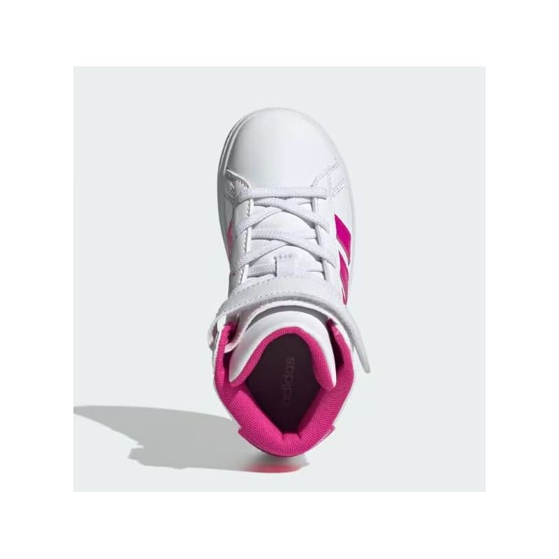 Dievčenská rekreačná obuv ADIDAS Grand Court Mid K cloud white shock pink grey two 4