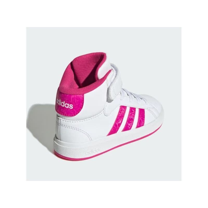 Dievčenská rekreačná obuv ADIDAS Grand Court Mid K cloud white shock pink grey two 6