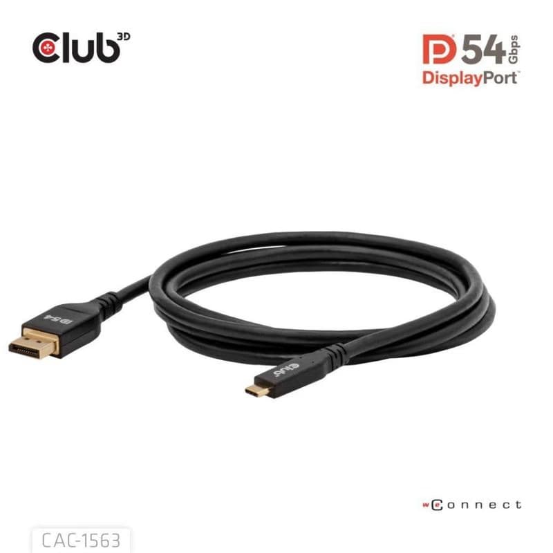 Club3D Kábel USB-C na DisplayPort 2.1 DP54 Bi-Directional, 8K120Hz, 4K480Hz, 2m 5