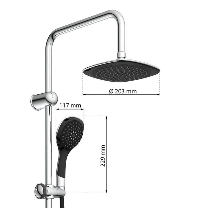 Eisl Eisl - Sprchový set bez batérie SHOWER DREAM, chróm / čierna DXLD60088CS DXLD60088CS 6