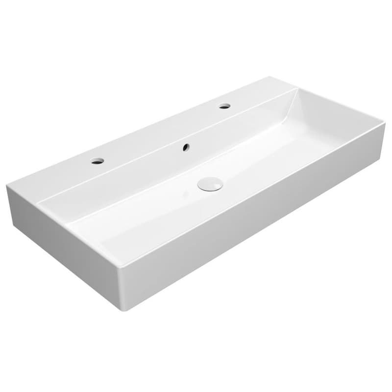 GSI - KUBE X keramické dvojumývadlo 100x47cm, biela ExtraGlaze 9423211
