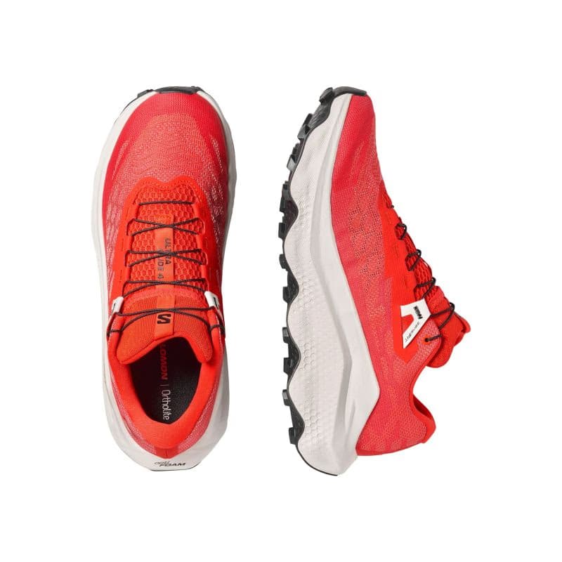 Pánska bežecká trailová obuv SALOMON Ultra Glide 4 M fiery red vanilla ice black 4