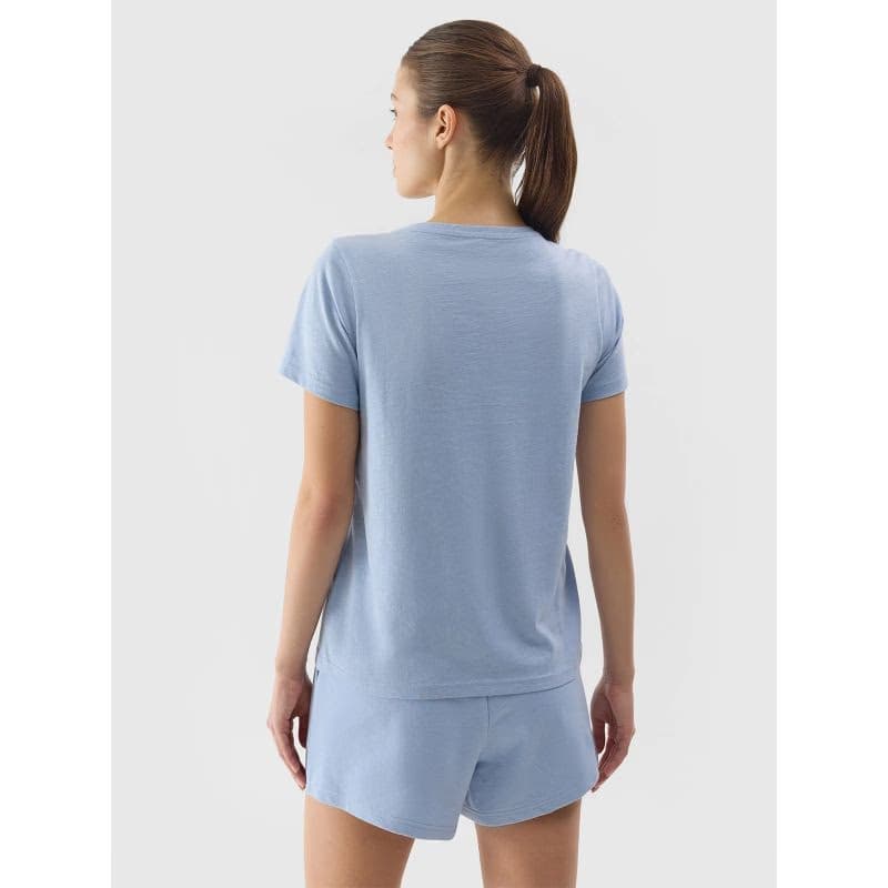 Dámske tričko s krátkym rukávom s v-výstrihom 4F TSHIRT-WSS24TTSHF1162-34S-LIGHT BLUE 3