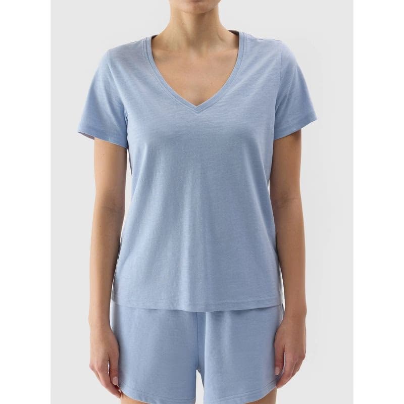 Dámske tričko s krátkym rukávom s v-výstrihom 4F TSHIRT-WSS24TTSHF1162-34S-LIGHT BLUE 6