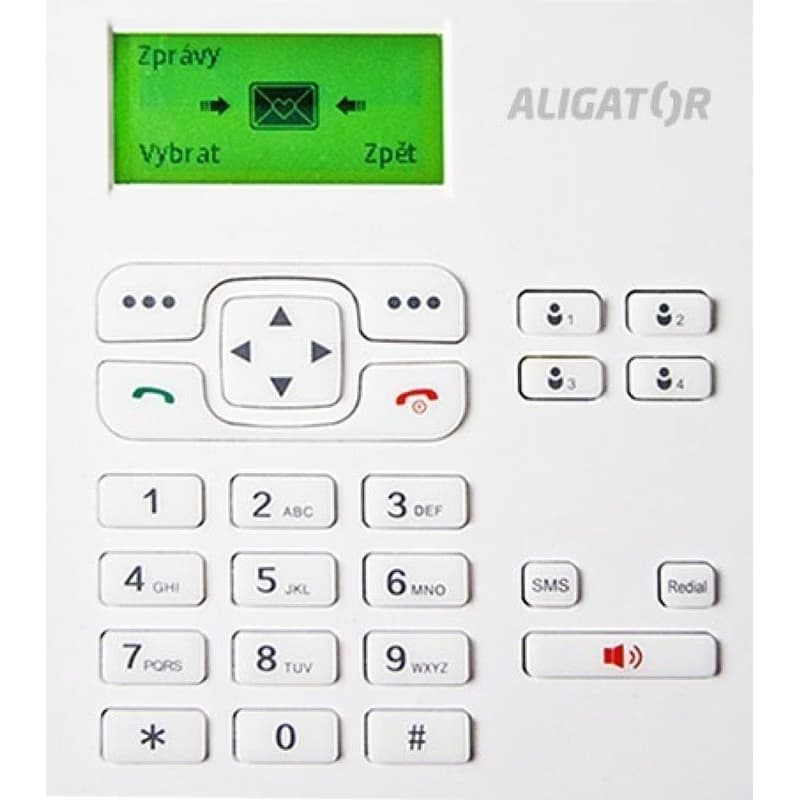 Aligator GSM stolný telefón T100, biela 2
