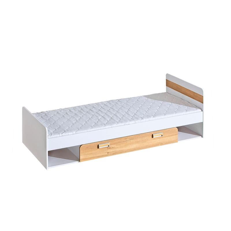 Dolmar Detská posteľ CORNETO L13 | 80 x 195 cm Farba: Biely briliant / dub nash