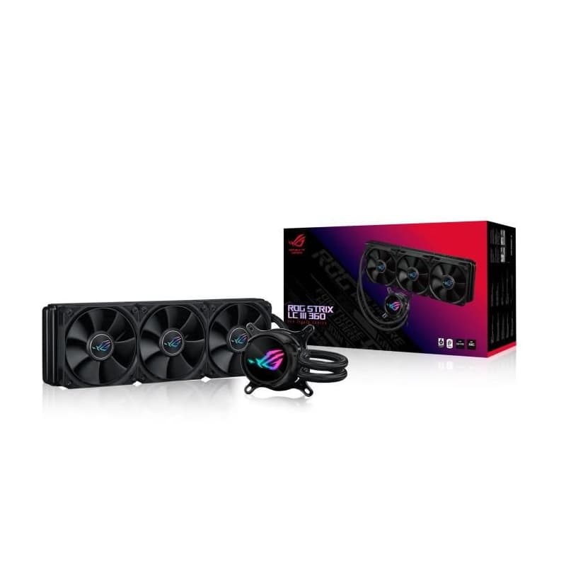 ASUS vodný chladič CPU AIO ROG STRIX LC III 360, 3x120mm, LGA1851, AM5