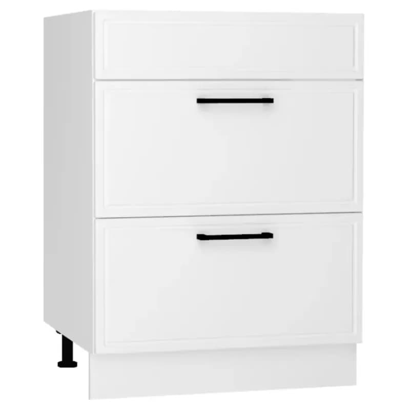 Kuchynská skrinka Emily D60PC S/2 ZASL biely hrášok mat