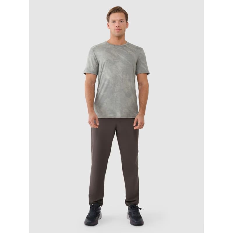 Pánske tréningové tričko s krátkym rukávom 4F TSHIRT FNK M1216-44A-OLIVE ALLOVER 5