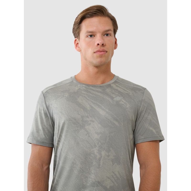 Pánske tréningové tričko s krátkym rukávom 4F TSHIRT FNK M1216-44A-OLIVE ALLOVER 6