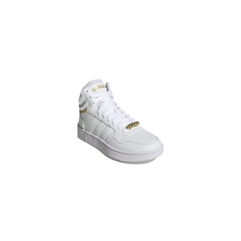 Dámska rekreačná obuv ADIDAS Hoops 3.0 Mid cloud white cloud white gold metallic
