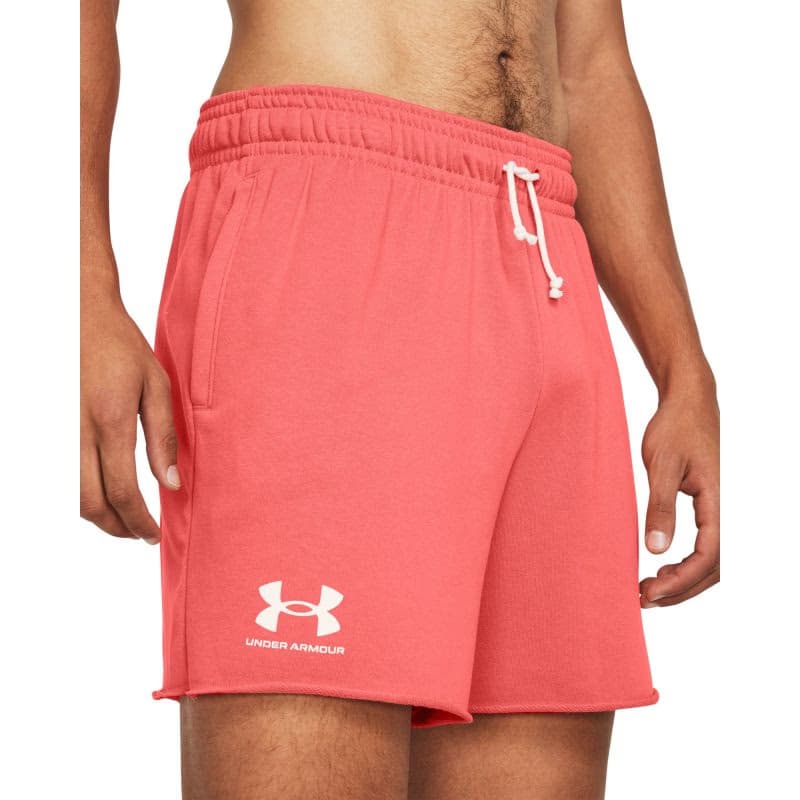 Pánske teplákové kraťasy UNDER ARMOUR UA Rival Terry 6in Short-PNK 4