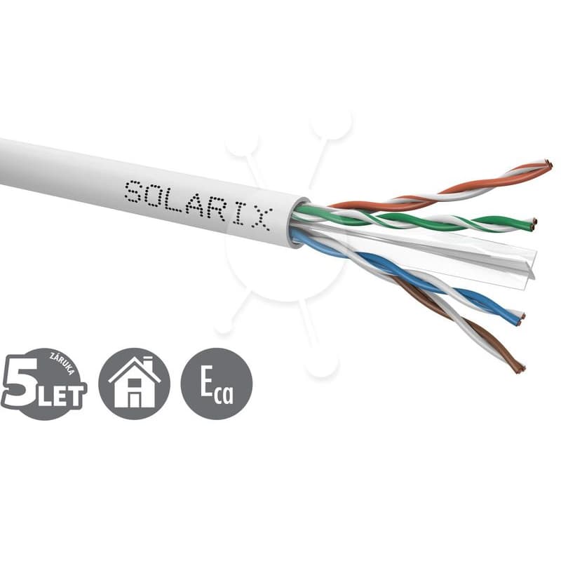 Inštalačný kábel Solarix CAT6 UTP PVC Eca 500m/cievka SXKD-6-UTP-PVC
