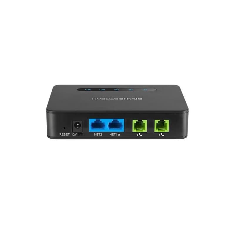 Grandstream HT812 (ATA), 2x FXS, 2 SIP účty, 1x Gbit LAN, NAT router, 3-cestná konf., auto-provis. 3