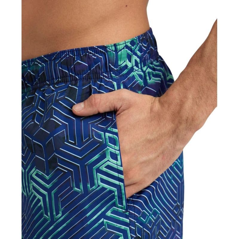 Pánske plavky ARENA MENS BEACH BOXER ALLOVER-660-kikko pro navy 4