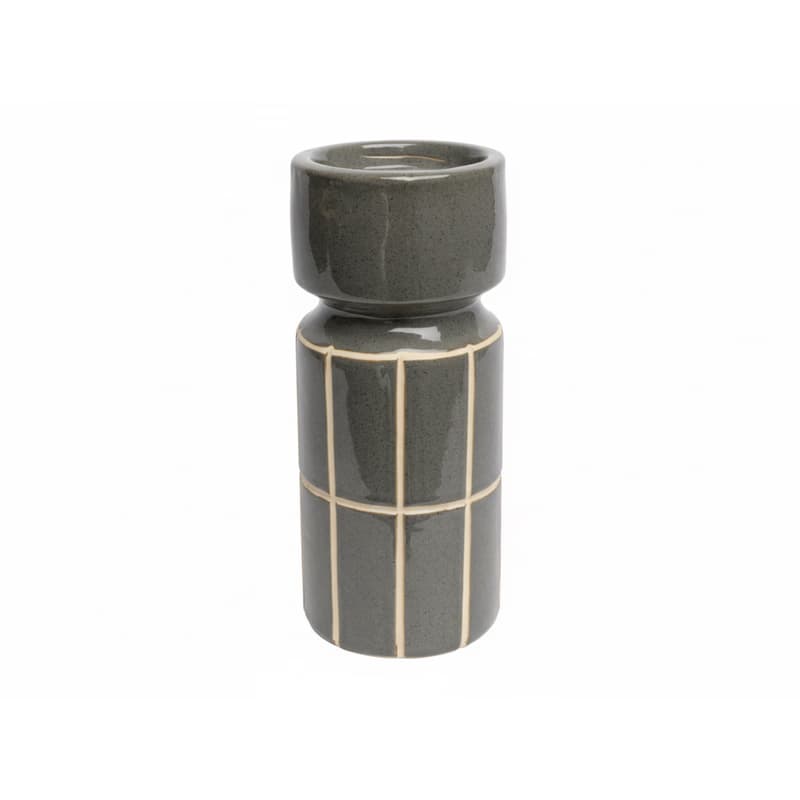 Bliss Tile svietnik 25 cm sivý