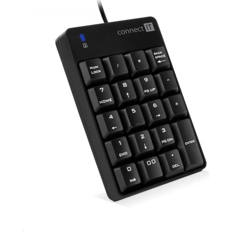 CONNECT IT NumCALC drôtová numerická klávesnica, ČIERNA 2