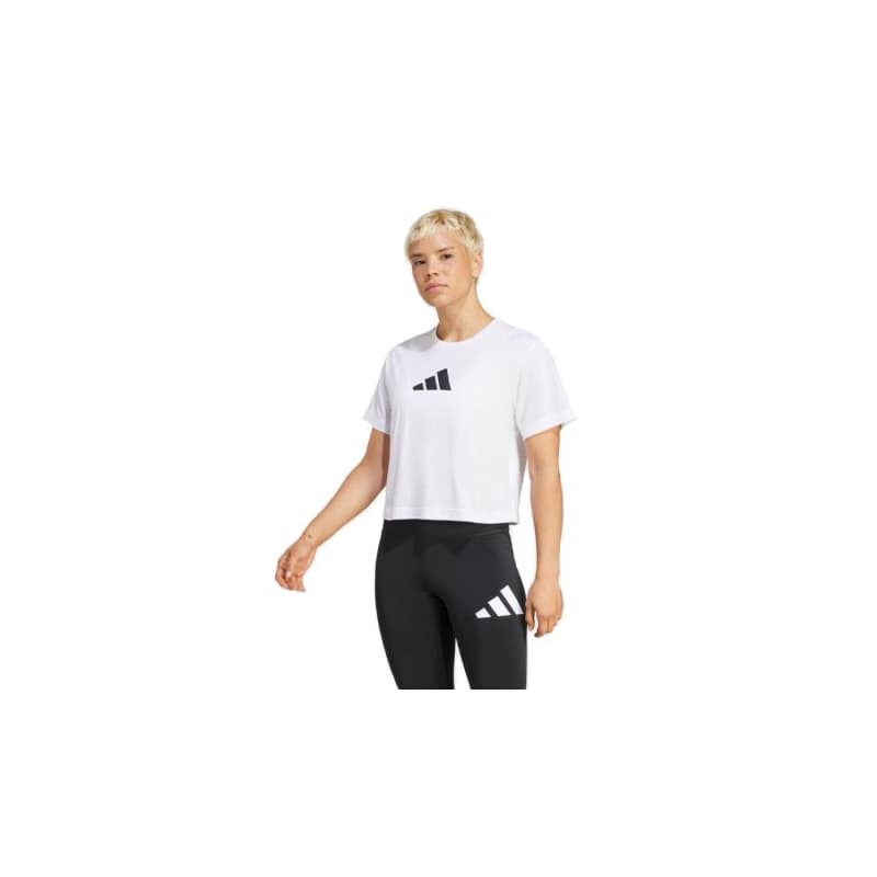 Dámske tréningové tričko s krátkym rukávom ADIDAS WE BL TEE WHITE