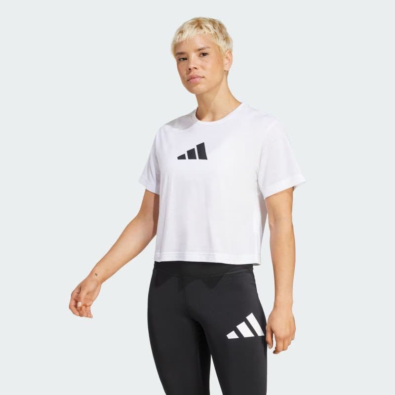 Dámske tréningové tričko s krátkym rukávom ADIDAS WE BL TEE WHITE 2