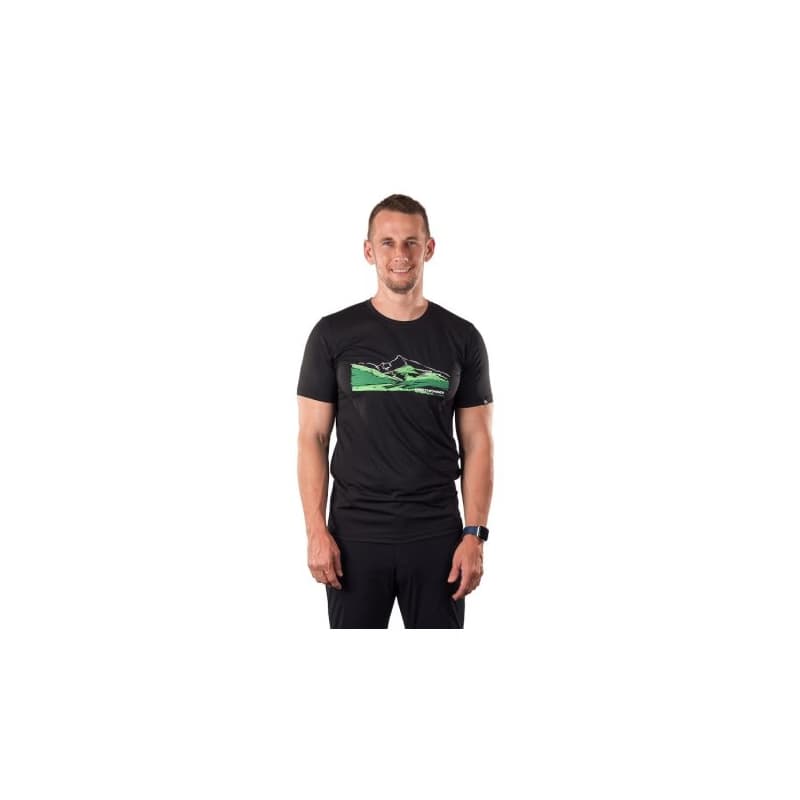 Pánske turistické tričko s krátkym rukávom NORTHFINDER NAZAREN-269black