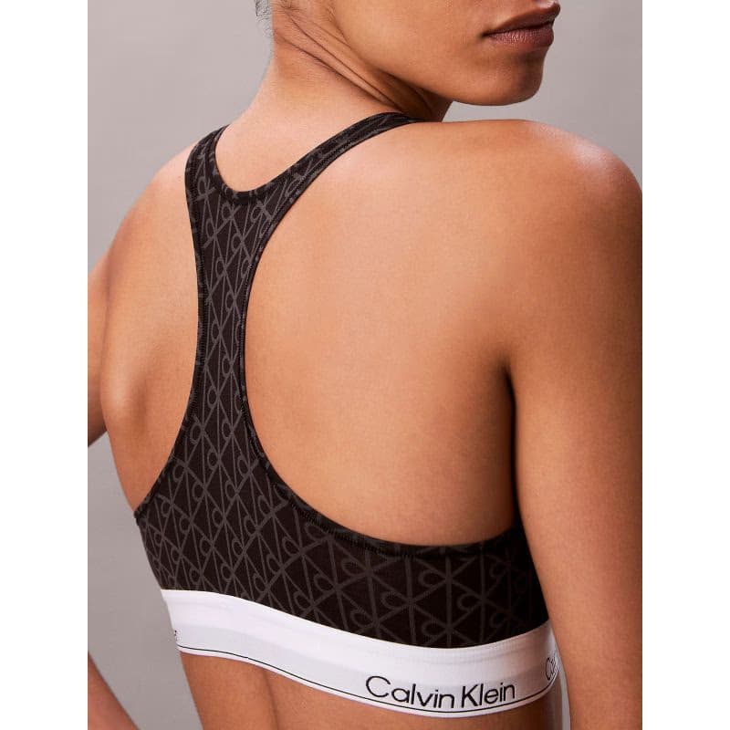 Dámska podprsenka CALVIN KLEIN Unlined Bralette Icon Cotton Modal seamless emblem black ashford gray 4