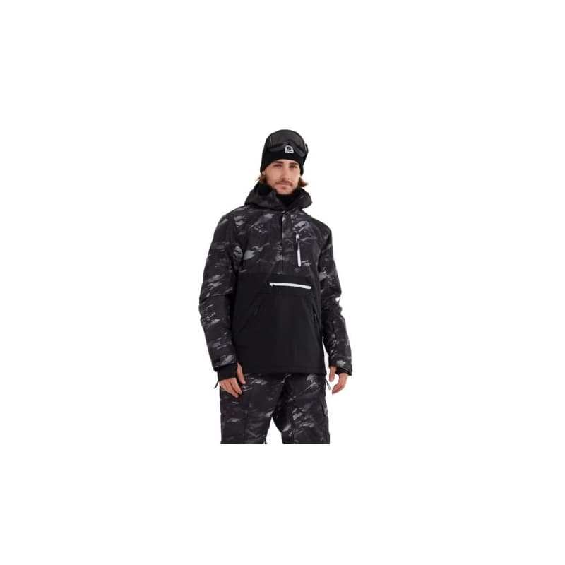 Pánska lyžiarska bunda FUNDANGO Tilbury Logo Anorak-893-black camouflage