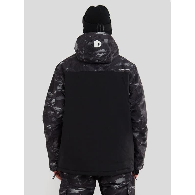 Pánska lyžiarska bunda FUNDANGO Tilbury Logo Anorak-893-black camouflage 4