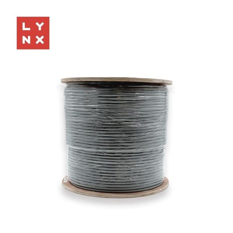 LYNX SFTP kábel, Cat6a, LSZH, celomedený, vnútorný, šedý, cievka 500m 2