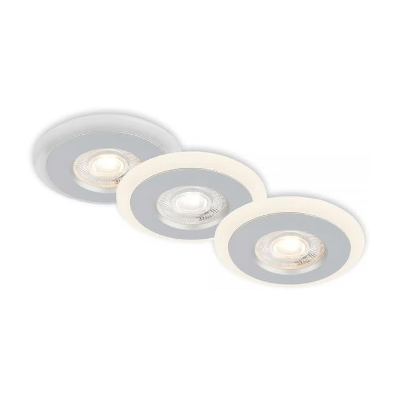 Briloner 7039034-SADA 3xLED Kúpeľňové podhľadové svietidlo 3xLED/5W/230V IP44 matný chróm 7039034
