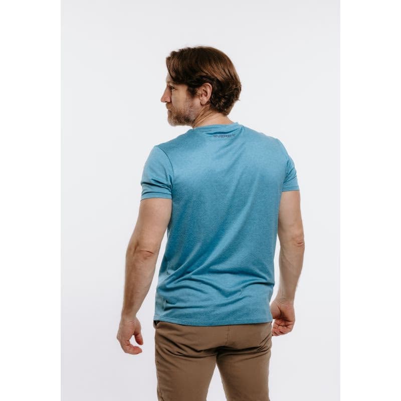 Pánske turistické tričko s krátkym rukávom EVERETT TecShirt M blue melange 3