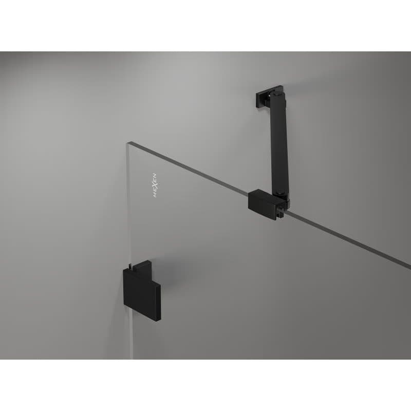 MEXEN/S - Lunar vaňová zástena FIX 80 x 150, transparent, čierna 897-080-000-70-00 2