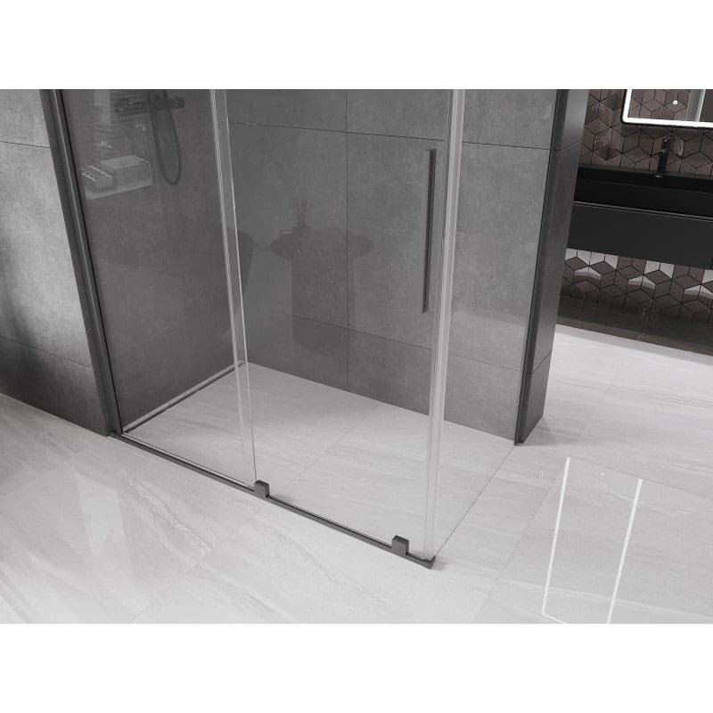 MEXEN/S - Velár sprchovací kút, posuvné dvere 150 x 70, transparent, grafit metal 871-150-070-01-95 2