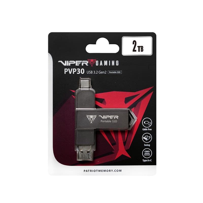 Patriot VIPER PVP30/2TB/SSD/Externý/Čierna/3R 3