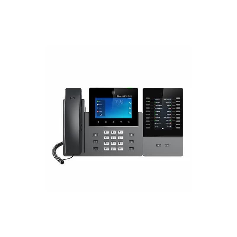 Grandstream GXV3450 SIP video telefón, 5" IPS bar.dot.displ., 16 SIP účty, Android11, WiFi, BT, PoE+ 4