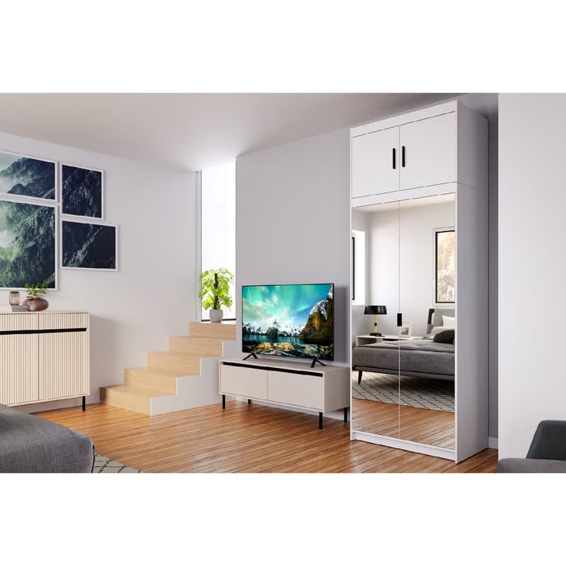 ArtLemp Nadstavec na šatníkovú skriňu ELLEN 2D | biela 4