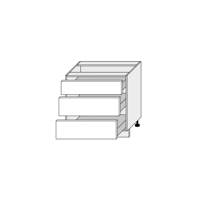 ArtExt Kuchynská skrinka spodná, D3A/80 Rimni Farba korpusu: Biela