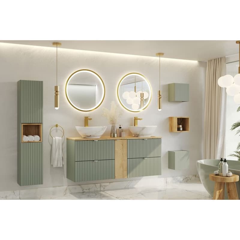 ArtCom Závesná skrinka do kúpeľne NOVA Oak 81-20-1D | 20 cm 2