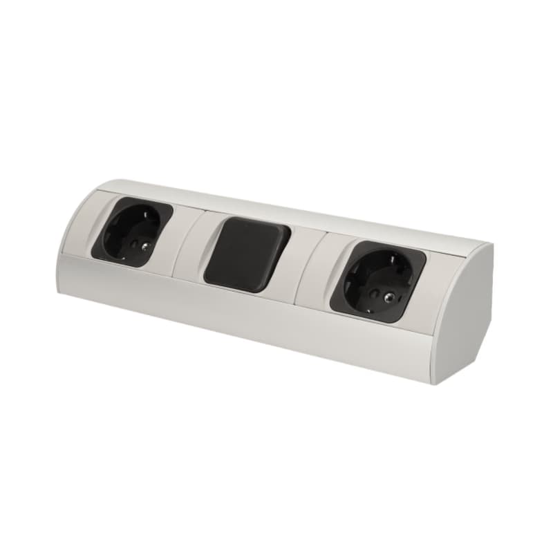 Nábytkové zásuvky rohové s vypínačom ORNO OR-AE-1304 2x230V Schuko