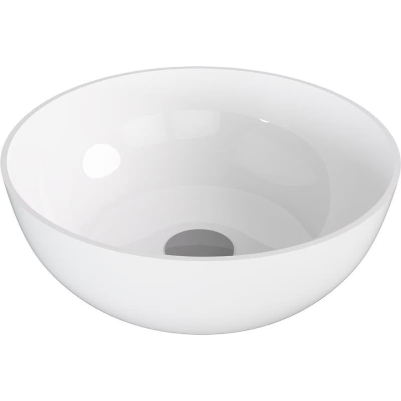 POLYSAN - BANERA ROUND umývadlo na dosku, liaty mramor, priemer 39cm, biela 14337