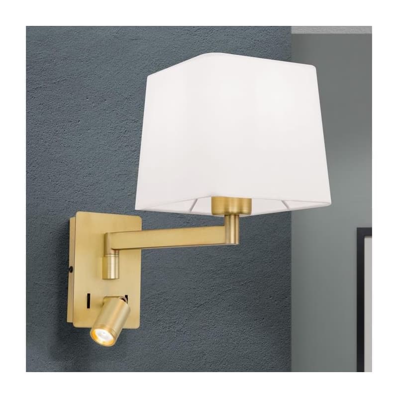 Orion WA 2-1469/1- LED Nástenná lampa CARLTON 1xE27/40W/230V + LED/3W biela/zlatá WA 2-1469/1 MS-matt