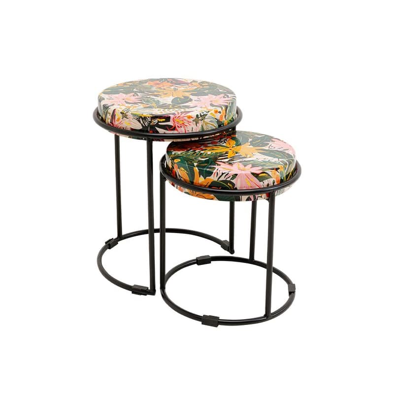 Jungle set 2 príručných stolíkov viacfarebný