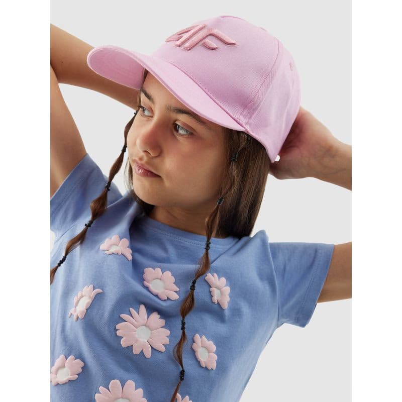 Dievčenská šiltovka 4F JUNIOR BASEBALL CAP-4FJWSS24ACABF246-56S-LIGHT PINK 4