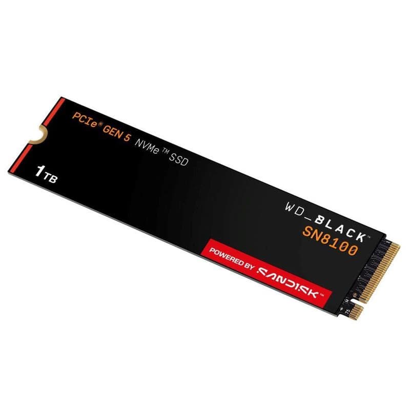 WD BLACK SSD NVMe 1TB PCIe SN8100 Powered by SanDisk, Gen5, (R:14900, W:11000MB/s) 3