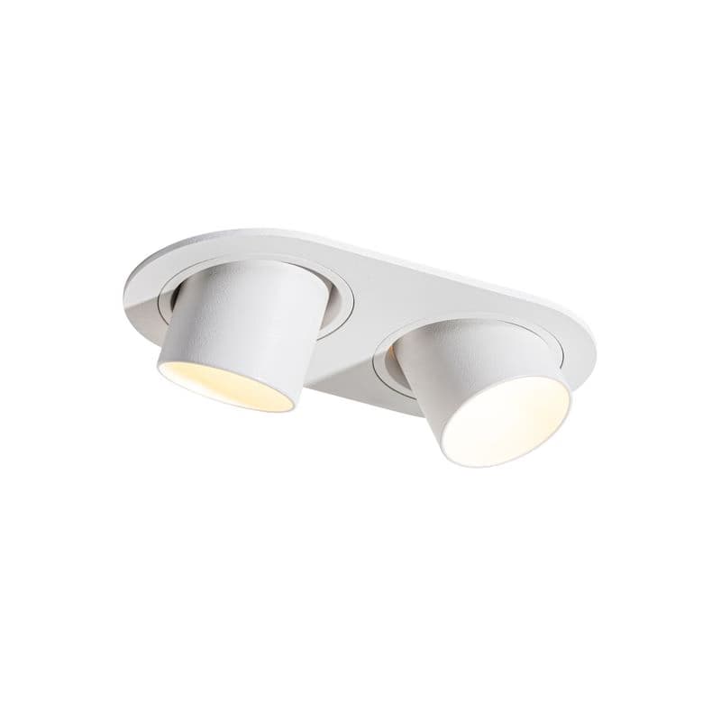Okrúhle zapustené bodové svetlo biele GU10 35 mm sklopné 2-svetlo - Installa