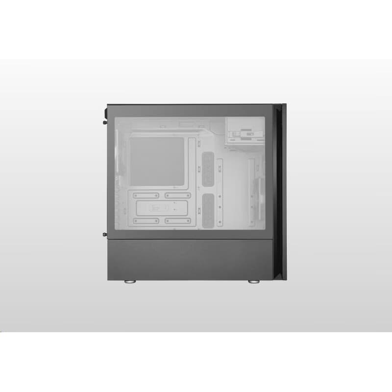 Cooler Master case Silencio S600 TG, ATX, Priehľadná bočnica, 2x 120mm Fan, Čierna 3