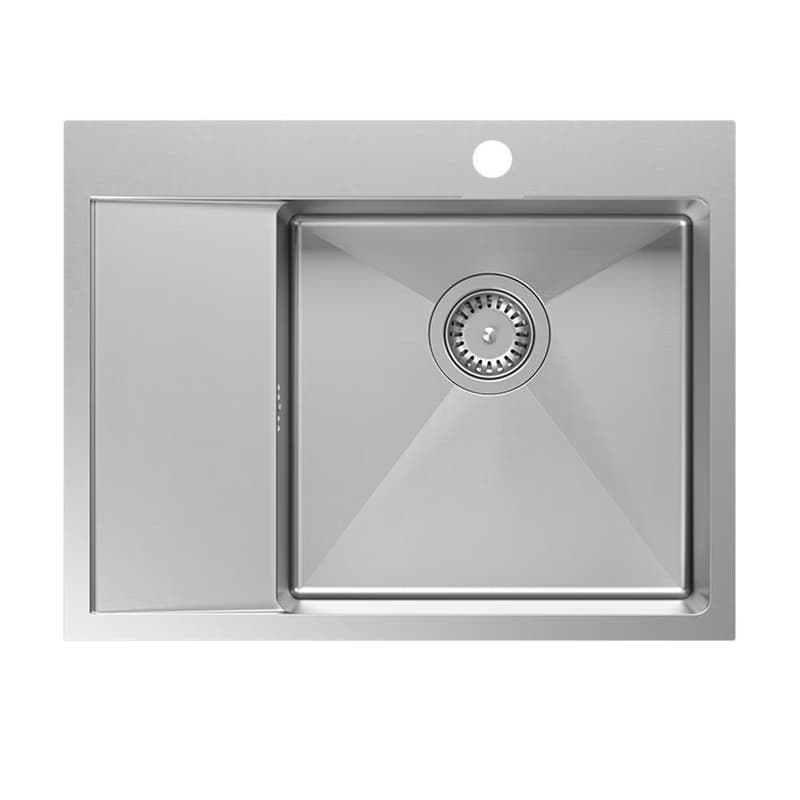 Quadron Quadron - Oceľový drez RUSSEL 116 BRUSH NICKEL Pravá komora HB7911-RBS 3