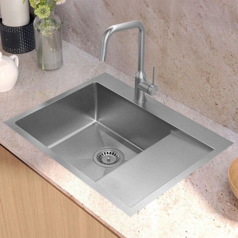 Quadron Quadron - Oceľový drez RUSSEL 116 BRUSH NICKEL Pravá komora HB7911-RBS 4