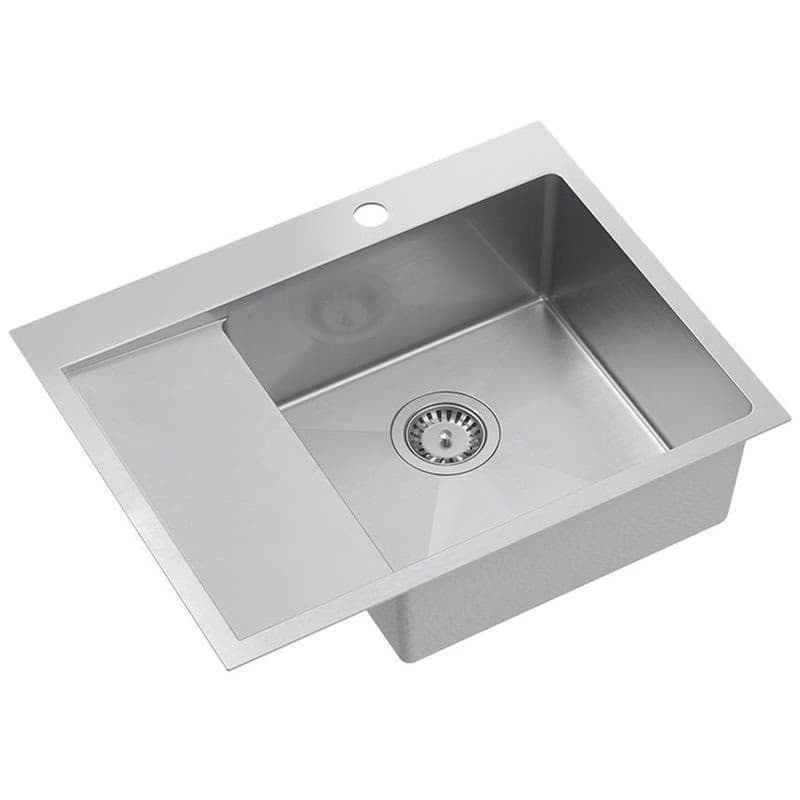 Quadron Quadron - Oceľový drez RUSSEL 116 BRUSH NICKEL Pravá komora HB7911-RBS 5